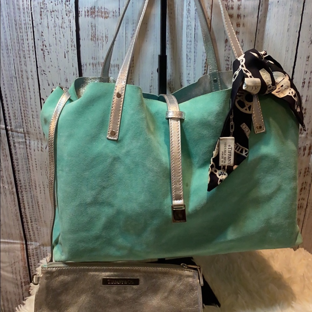 Tiffany & co Reversible tote! Tiffany blue/silver